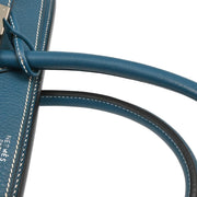 Hermes 2003 Blue Jean Taurillon Clemence Birkin 40 Handbag
