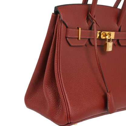 Hermes Rouge H Togo Birkin 30 Handbag