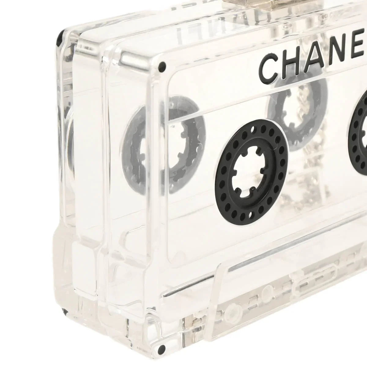 Chanel Clear Acrylic Cassette Tape Clutch Bag