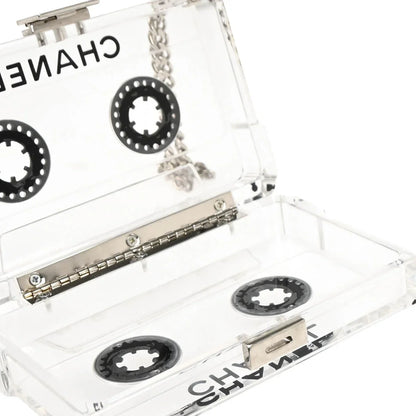 Chanel Clear Acrylic Cassette Tape Clutch Bag