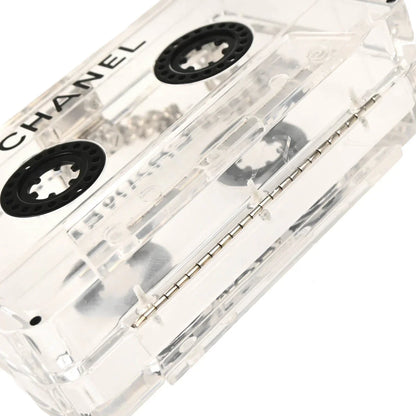 Chanel Clear Acrylic Cassette Tape Clutch Bag