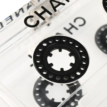 Chanel Clear Acrylic Cassette Tape Clutch Bag