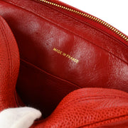 Chanel 1991-1994 Red Caviar Camera Bag Small