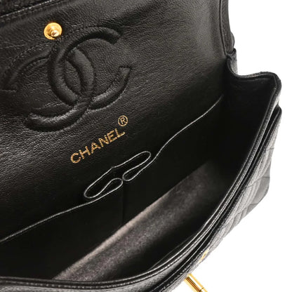Chanel Black Caviar Small Classic Double Flap Shoulder Bag