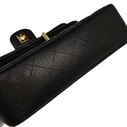 Chanel Black Caviar Small Classic Double Flap Shoulder Bag