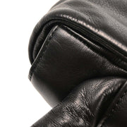 Chanel 2008-2009 Black Calfskin Straight Flap Shoulder Bag