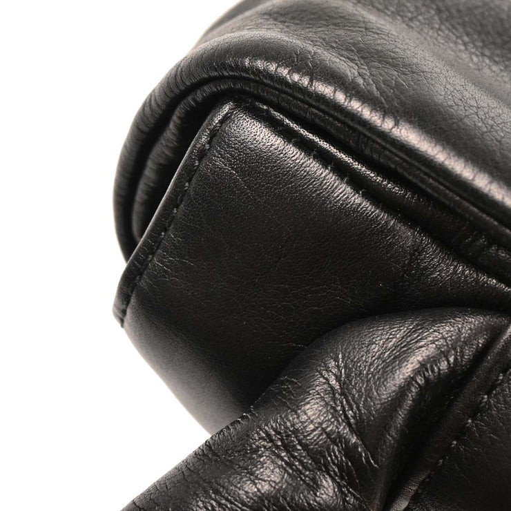 Chanel 2008-2009 Black Calfskin Straight Flap Shoulder Bag