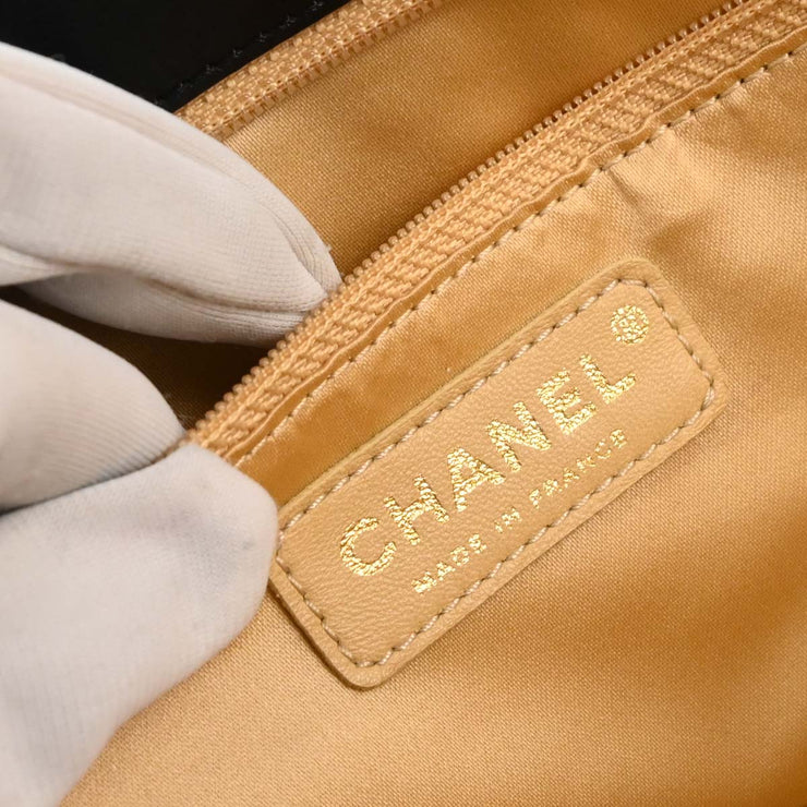 Chanel 2008-2009 Black Calfskin Straight Flap Shoulder Bag