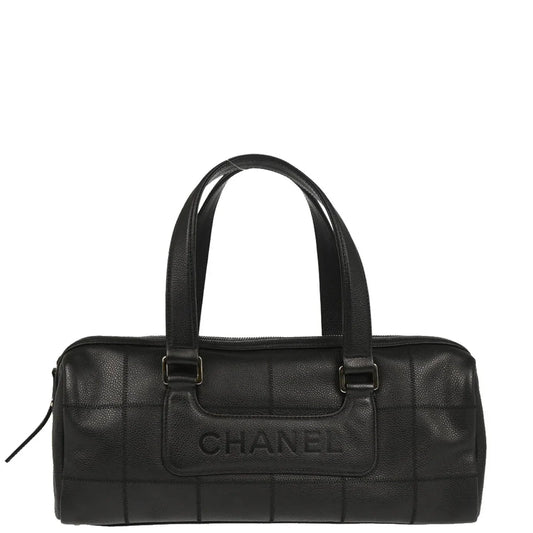 Chanel Black Caviar Choco Bar Handbag