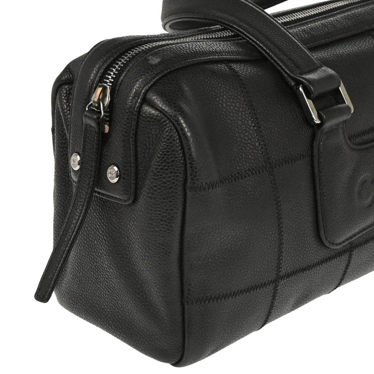 Chanel Black Caviar Choco Bar Handbag