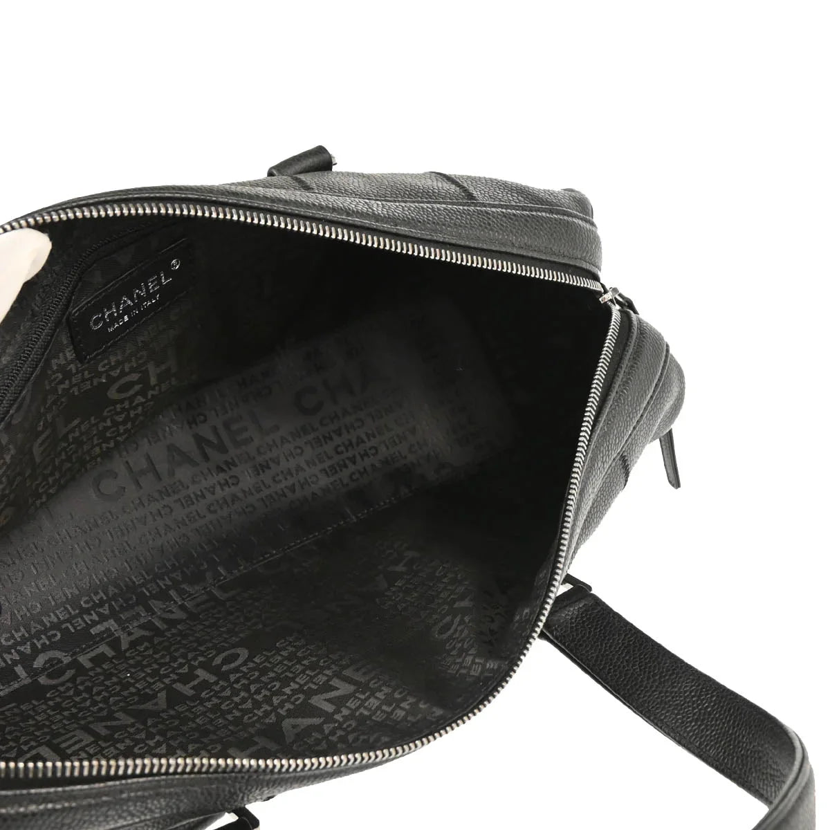 Chanel Black Caviar Choco Bar Handbag