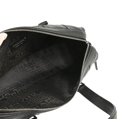 Chanel Black Caviar Choco Bar Handbag