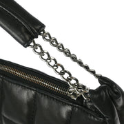 Chanel 2001-2003 Black Lambskin Choco Bar Fringe Handbag
