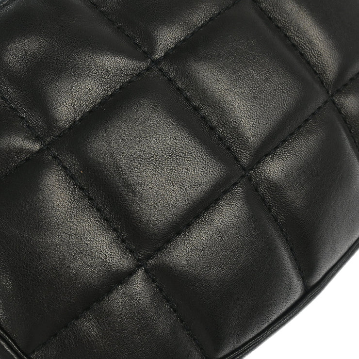 Chanel 2001-2003 Black Lambskin Choco Bar Fringe Handbag