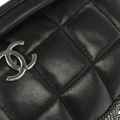 Chanel Black Lambskin Choco Bar Fringe Handbag
