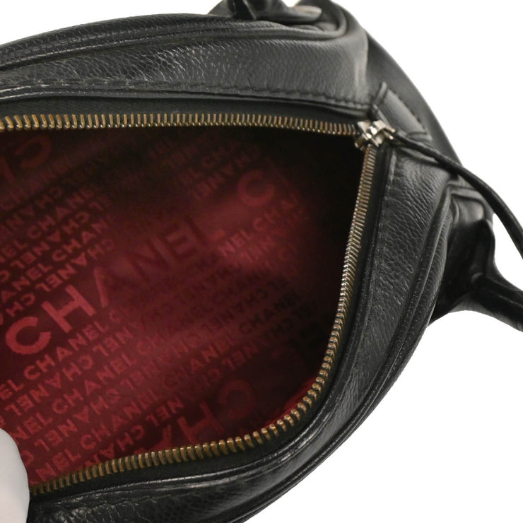 Chanel 2004-2005 Black Caviar Choco Bar Handbag