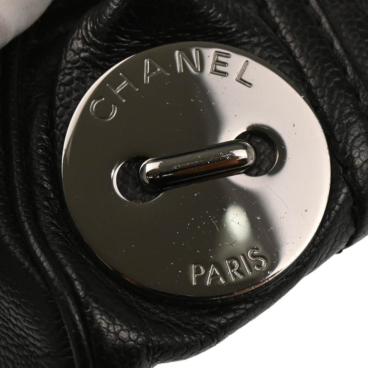 Chanel 2004-2005 Black Caviar Choco Bar Handbag