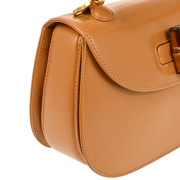 Gucci Brown Bamboo 2way Shoulder Handbag