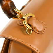 Gucci Brown Bamboo 2way Shoulder Handbag
