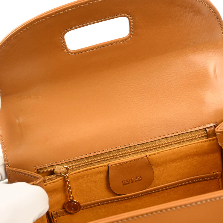 Gucci Brown Bamboo 2way Shoulder Handbag