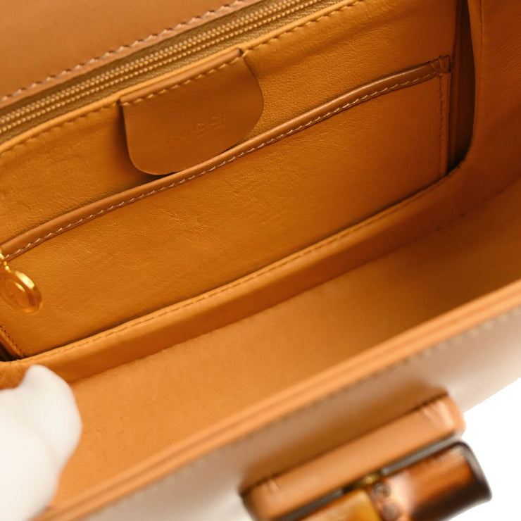 Gucci Brown Bamboo 2way Shoulder Handbag