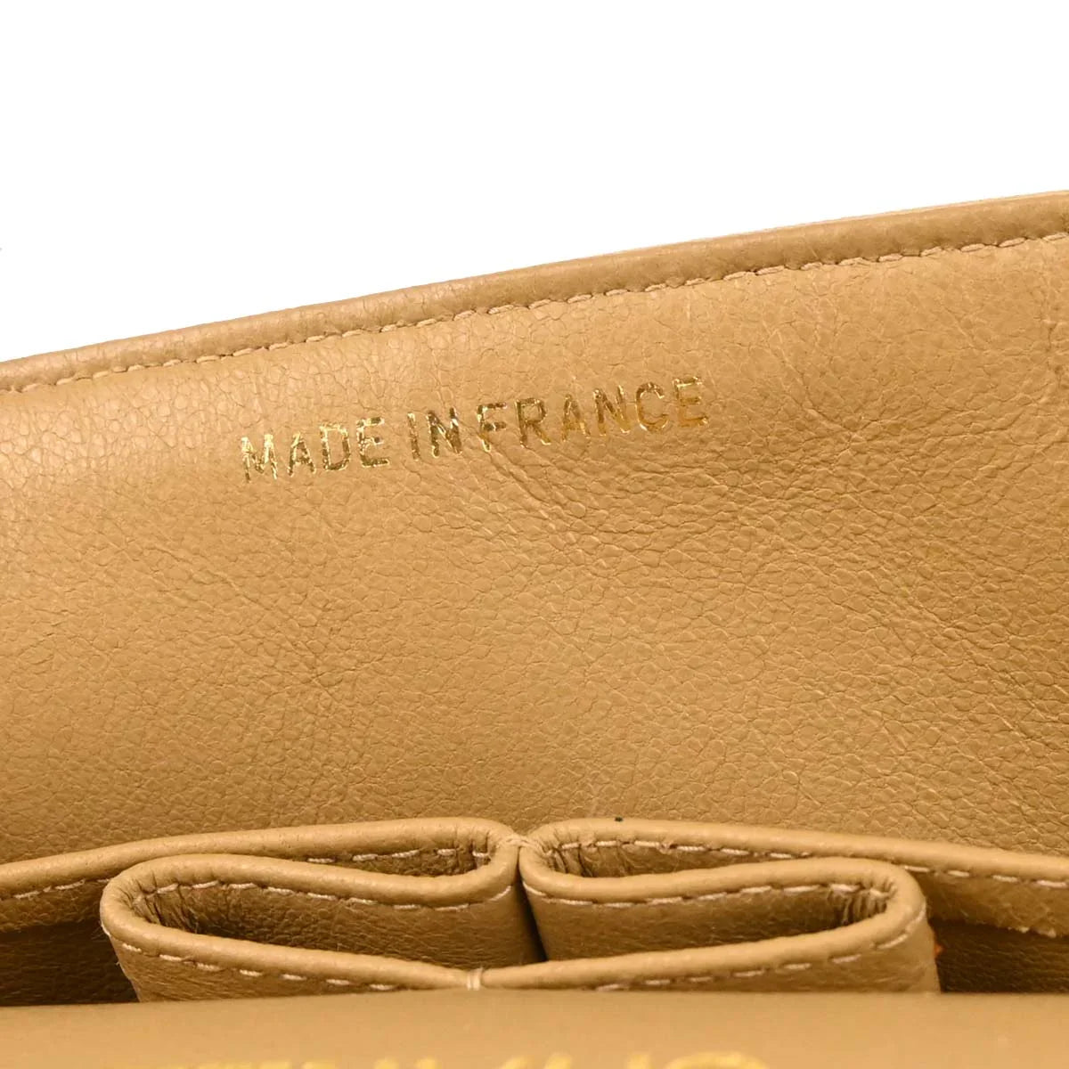 Chanel Beige Lambskin Small Classic Double Flap Shoulder Bag
