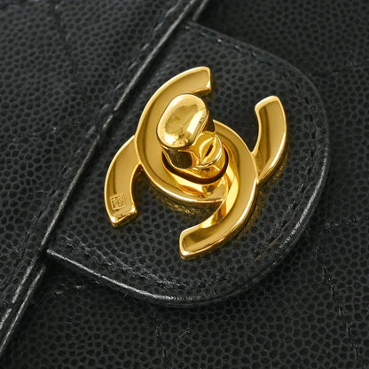 Chanel Black Caviar Mini Classic Square Flap Shoulder Bag