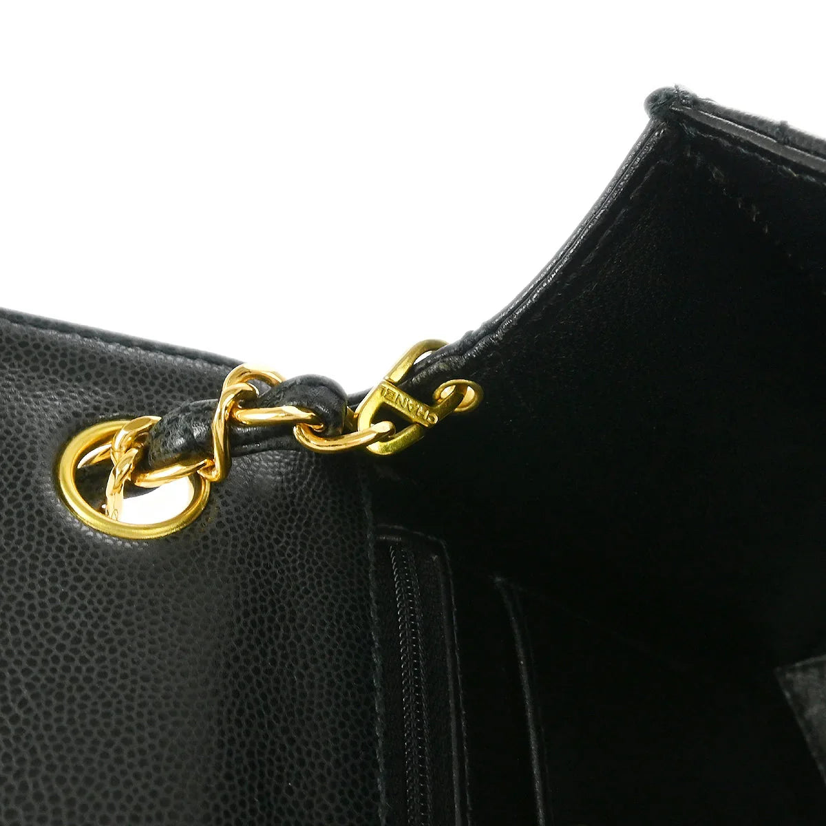Chanel Black Caviar Mini Classic Square Flap Shoulder Bag