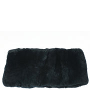 Chanel Fur Shawl Stole Black Small Good