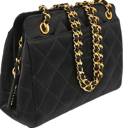 Chanel 1996-1997 Black Satin Handbag
