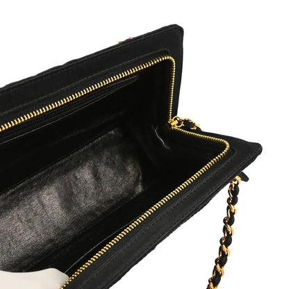 Chanel 1996-1997 Black Satin Handbag