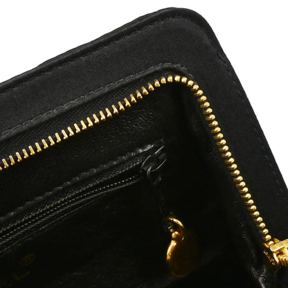 Chanel 1996-1997 Black Satin Handbag