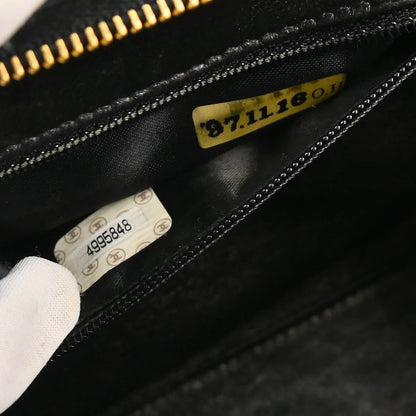 Chanel 1996-1997 Black Satin Handbag
