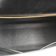 Hermes 1996 Black Box Calf Kelly 28 Sellier 2way Shoulder Handbag