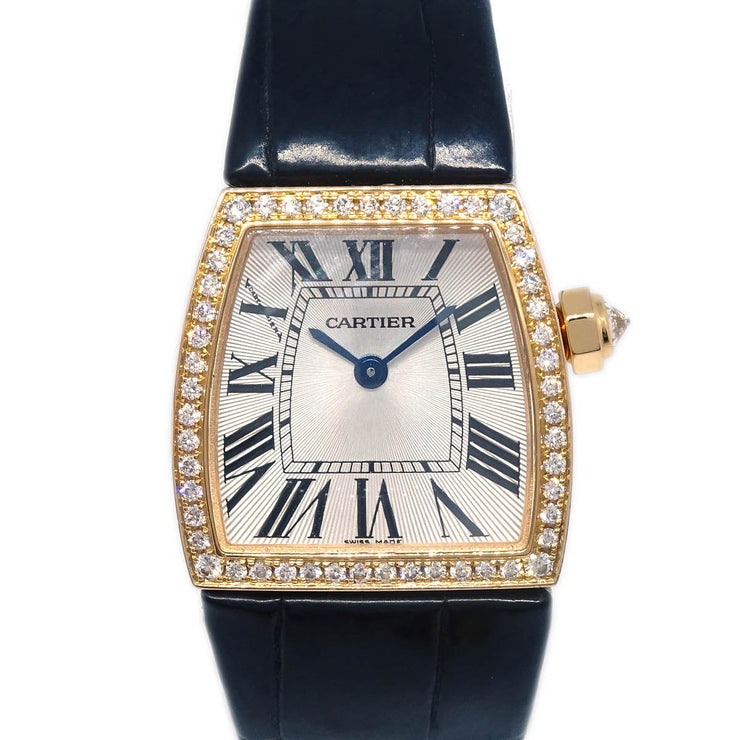 Cartier * La Dona Ref.WE600651 Quartz Watch 18KPG Diamond Black