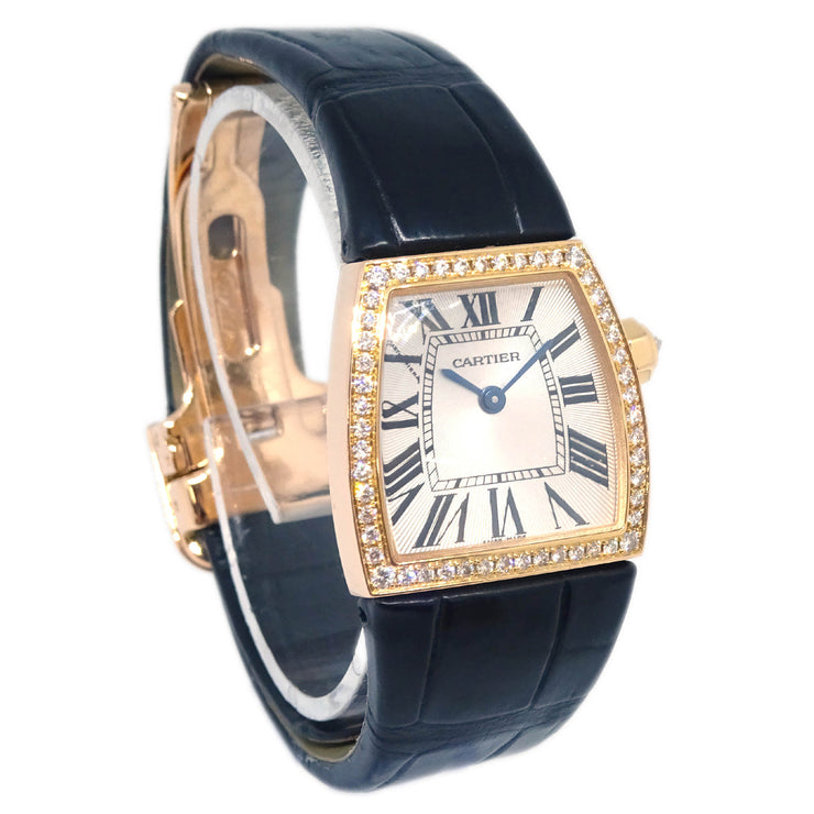 Cartier * La Dona Ref.WE600651 Quartz Watch 18KPG Diamond Black