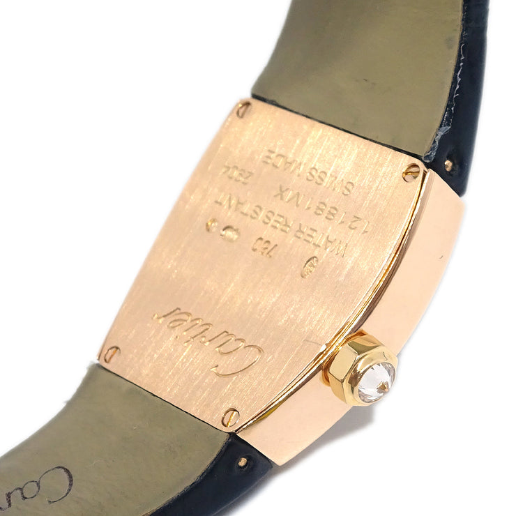 Cartier * La Dona Ref.WE600651 Quartz Watch 18KPG Diamond Black