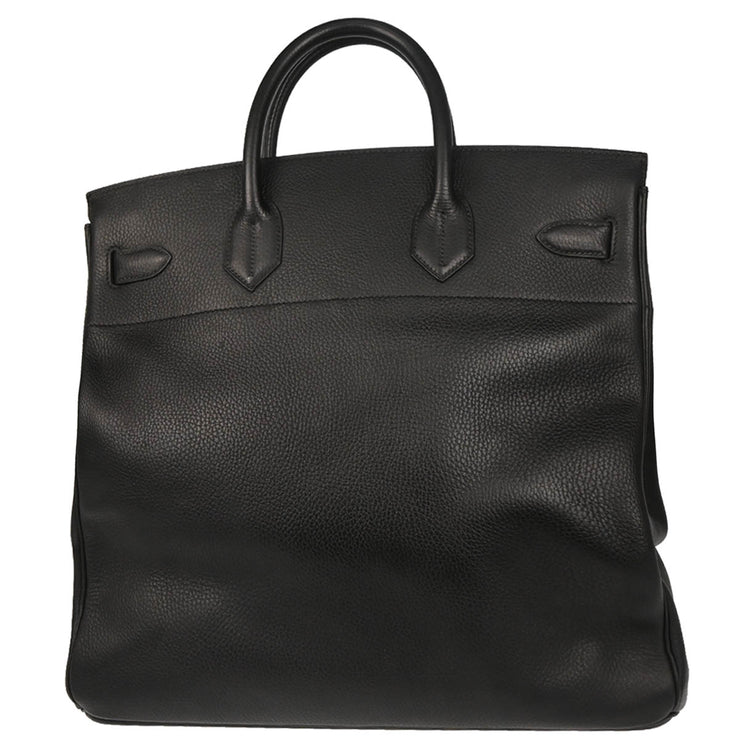 Hermes 1998 Black Ardennes Haut a Courroies 40 Handbag
