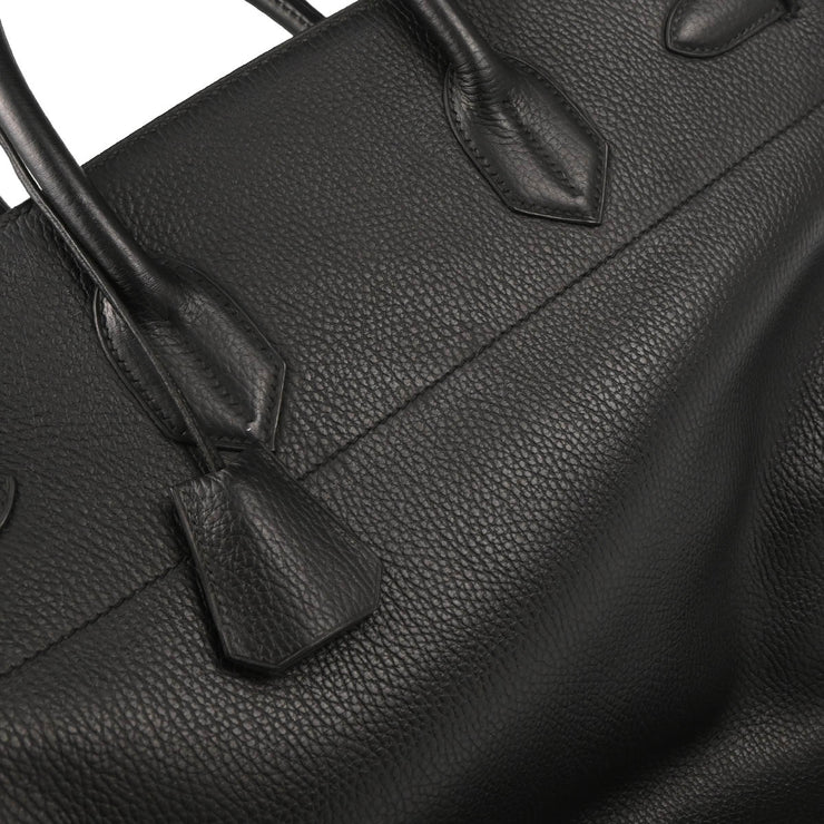 Hermes 1998 Black Ardennes Haut a Courroies 40 Handbag