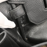 Hermes 1998 Black Ardennes Haut a Courroies 40 Handbag