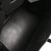 Hermes 1998 Black Ardennes Haut a Courroies 40 Handbag