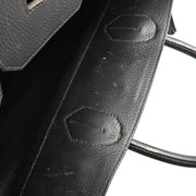 Hermes 1998 Black Ardennes Haut a Courroies 40 Handbag
