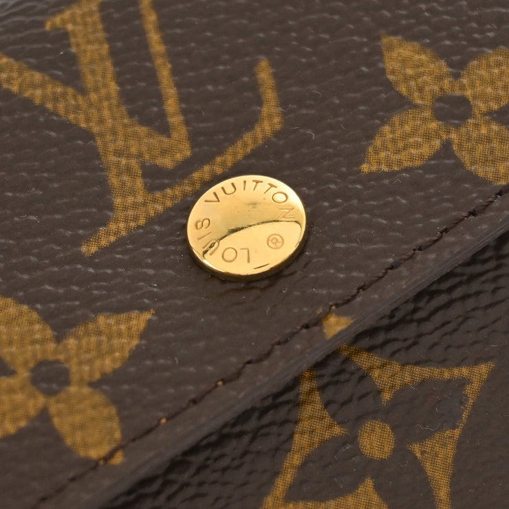 Louis Vuitton 2006 Monogram Porte Monnaie Plat Coin Case Wallet M61930