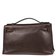 Hermes 2005 Ebene Evergrain Kelly Pochette Handbag