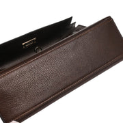 Hermes 2005 Ebene Evergrain Kelly Pochette Handbag