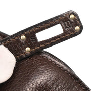Hermes 2005 Ebene Evergrain Kelly Pochette Handbag