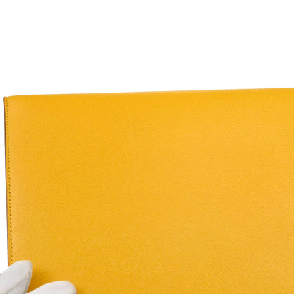 Hermes Jaune Courchevel Kelly 32 Sellier Handbag