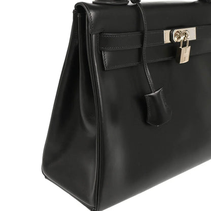 Hermes Black Box Calf Kelly 32 Retourne 2way Shoulder Handbag