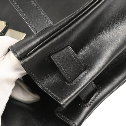 Hermes Black Box Calf Kelly 32 Retourne 2way Shoulder Handbag