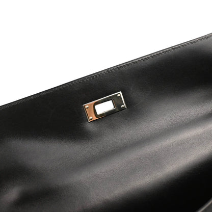 Hermes Black Box Calf Kelly 32 Retourne 2way Shoulder Handbag